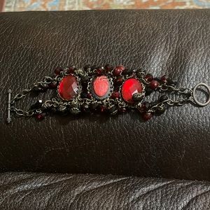 Beautiful custom red heart bracelet
